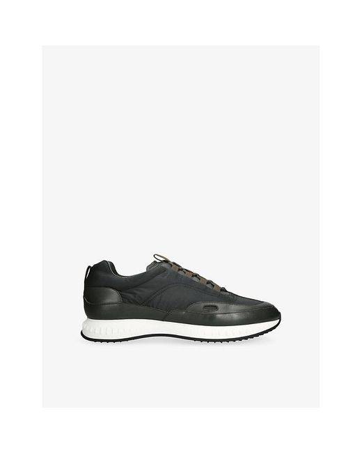 John Lobb Black Stream Laced Leather Trainers for men