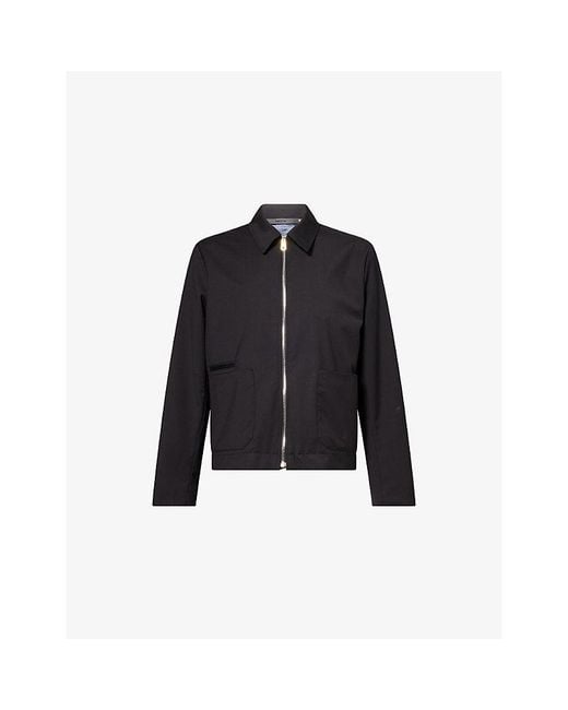 Paul Smith Black Regular-Fit Waterproof Wool Jacket for men