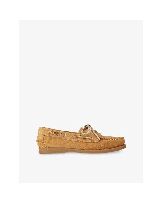 Kurt Geiger Natural Kurt Suede Deck Shoes for men