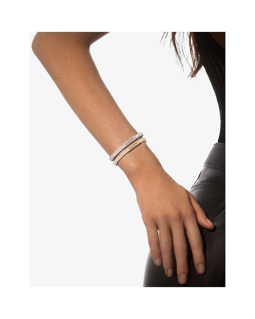 Messika White Move Noa Small Pave 18Ct And 1.45Ct Diamond Bangle Bracelet