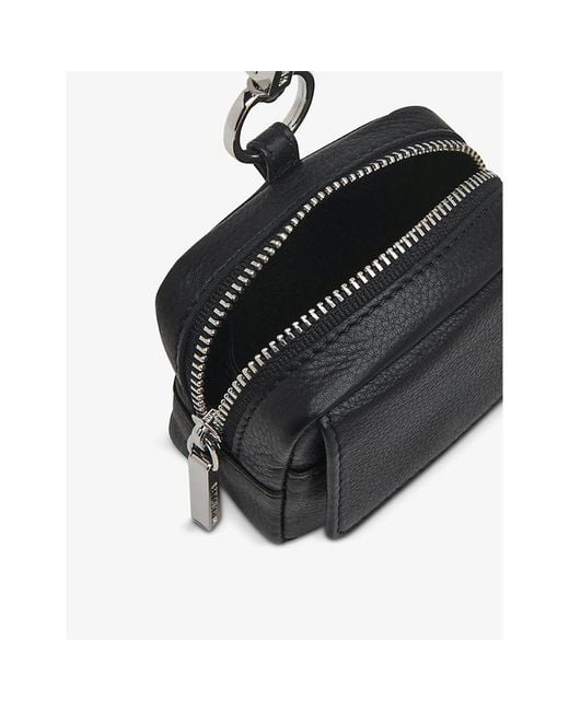 Whistles Black Bibi Leather Keyring