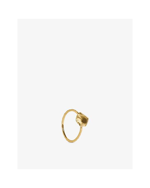 Monica Vinader Metallic Fragments Bold 18Ct-Plated Vermeil Sterling- Stacking Ring