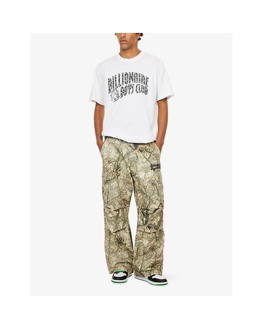 BBCICECREAM White Leopard Arch Logo Cotton T-Shirt for men