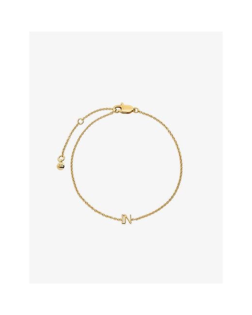 Monica Vinader Metallic Initial N 18Ct Vermeil Bracelet