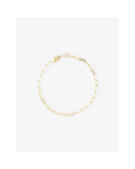 Lisa Gozlan White Lg Sml Paperclip Bracelet