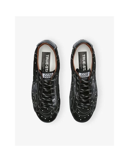 Golden Goose Deluxe Brand Black True-Star 90100 Suede Trainers