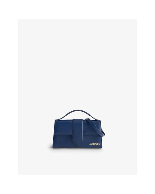 Jacquemus Blue Dark Vy Le Grand Bambino Leather Top-handle Bag