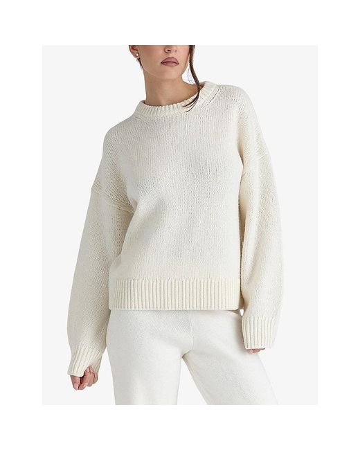 House Of Cb White Bear Oversized Wool Jumper