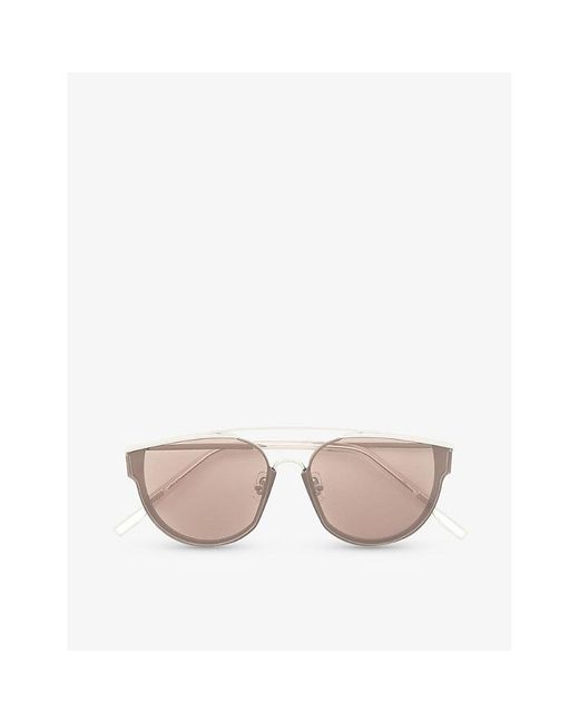 Gentle Monster Pink Loe Vc3 D-frame Acetate And Metal Sunglasses