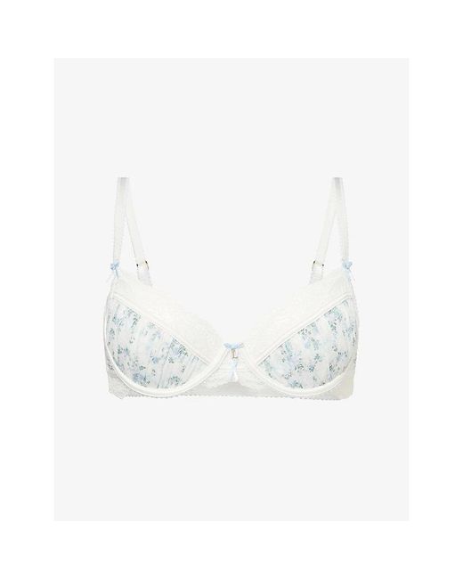 Lounge Underwear White Delilah Balcony Lace Bra