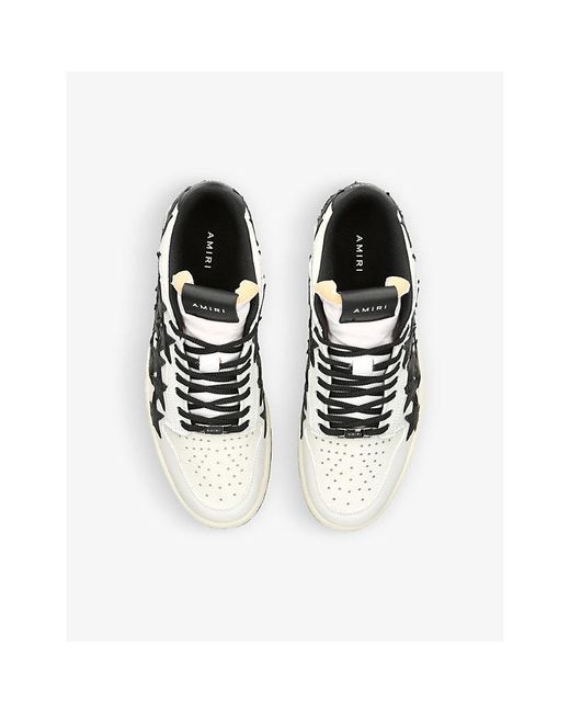 Amiri White Stars Brand-embossed Low-top Leather Trainers for men