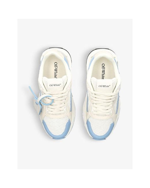 Off-White c/o Virgil Abloh White Kick Off Tag-embellished Leather Low-top Trainers