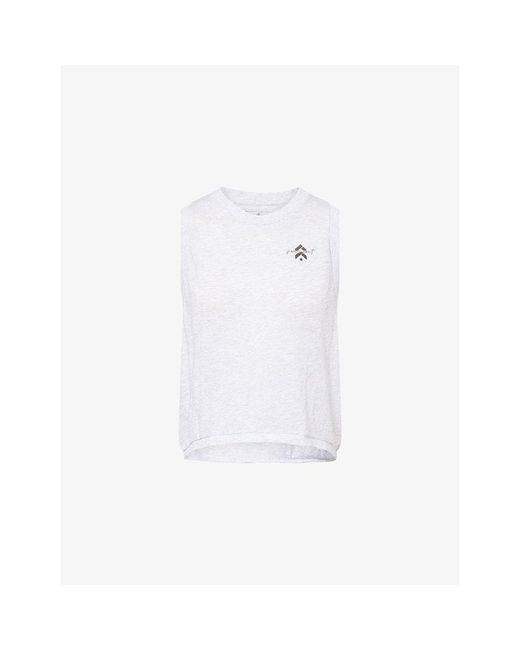 Fp Movement White X Barry's Bootcamp Love Cotton-Blend Tank Top