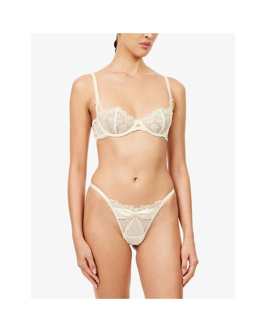 Lounge Underwear White Attract Balcony Lace Bra