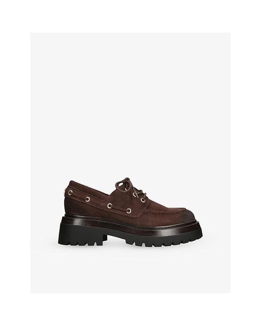 Steve Madden Brown Detroit Lace-Up Leather Loafers
