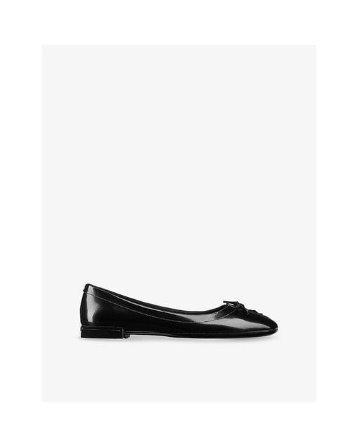 Jimmy Choo Black Scarlett Ballerina Patent Leather Flats