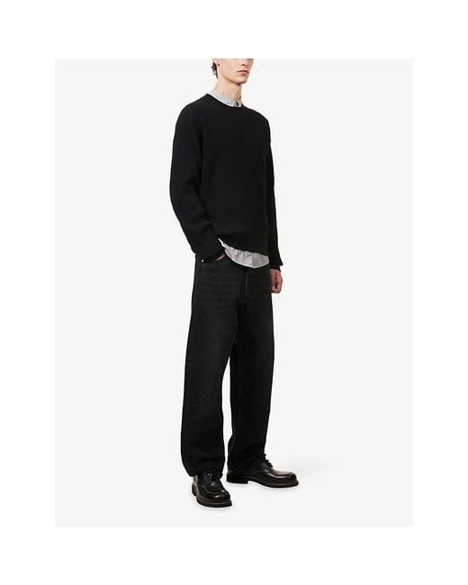 Studio Nicholson Black 90's Straight-Leg Denim Jeans for men
