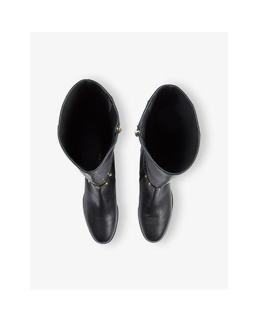 L.K.Bennett Black Stevie Leather Knee-High Boots