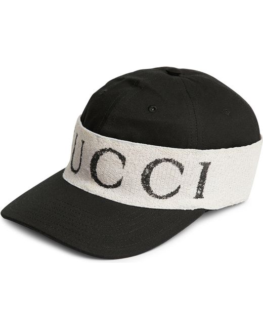 Gucci Black Headband-detail Gabardine Baseball Cap for men