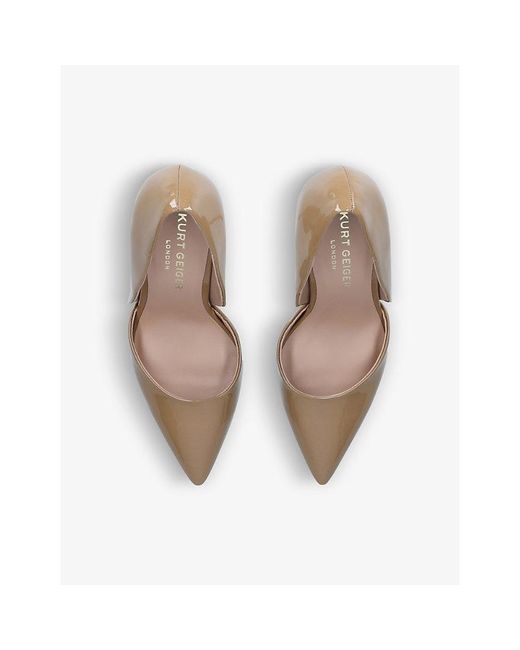 Kurt Geiger White Bond Patent-Leather Courts