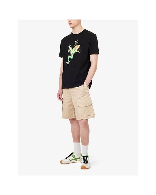 Loewe Natural X Paula's Ibiza Patch-Pocket Cotton Cargo Shorts for men