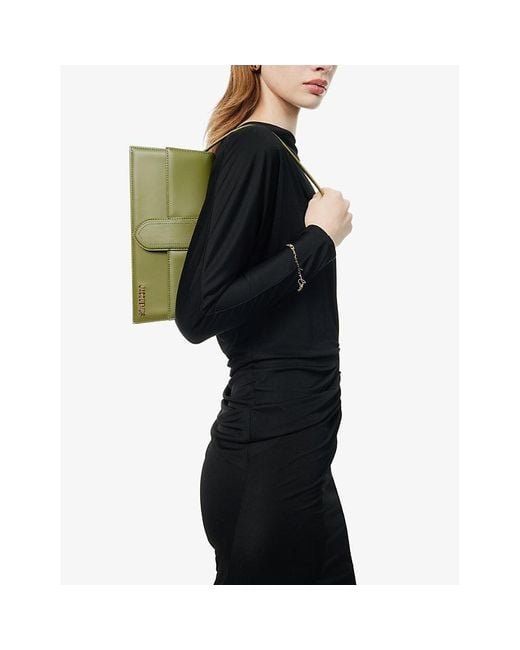 Jacquemus Green Le Bambino Long Leather Shoulder Bag