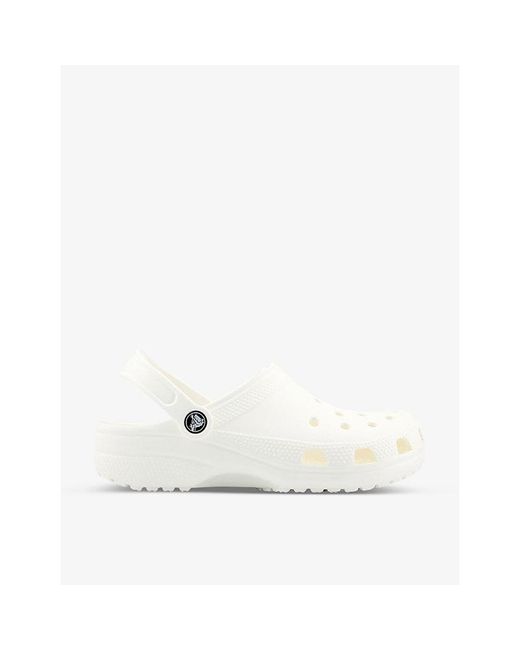 CROCSTM White Classic Waterproof Rubber Clogs