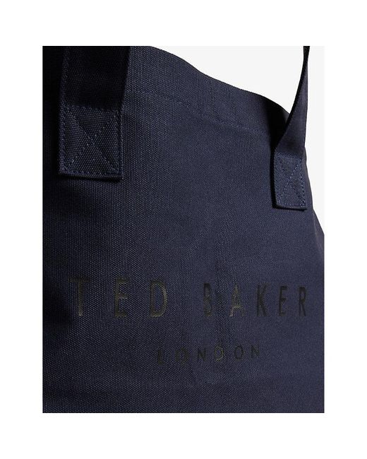 Ted Baker Black Logo-print Cotton Tote Bag for men