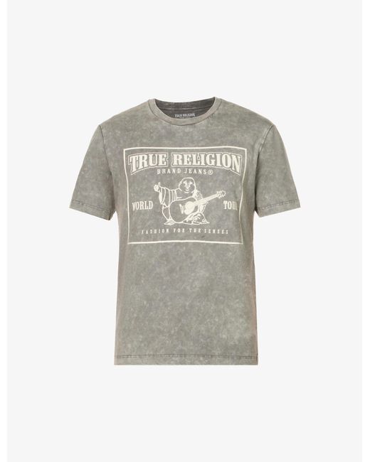 True Religion Mineral Graphic-print Cotton-jersey T-shirt in Granite ...