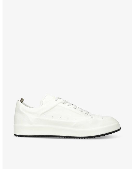 Officine Creative White Ace Perforated Leather Low-top Trainers for men