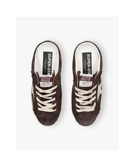 Golden Goose Deluxe Brand Brown Super-Star Sabot Suede Low-Top Trainers