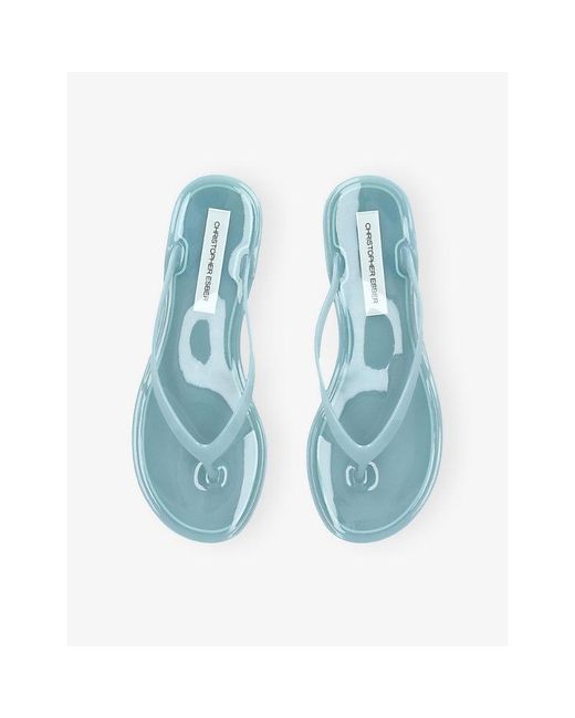 Christopher Esber Blue Jo Pvc Flip Flops