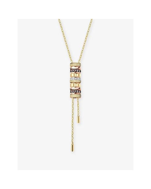 Boucheron White Quartre Classique 18Ct- - - Pvd And 0.10Ct Diamond Necklace