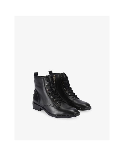 Carvela Kurt Geiger Black Studio Spike Leather Ankle Boots