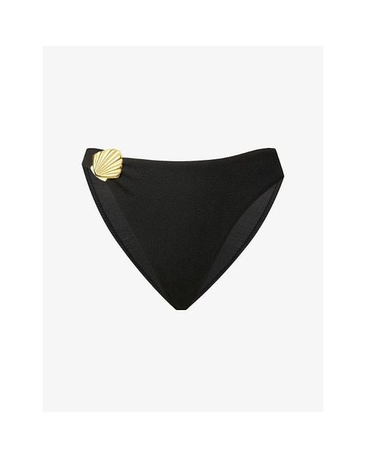 4th & Reckless Black Aera Shell Bikini Bottoms