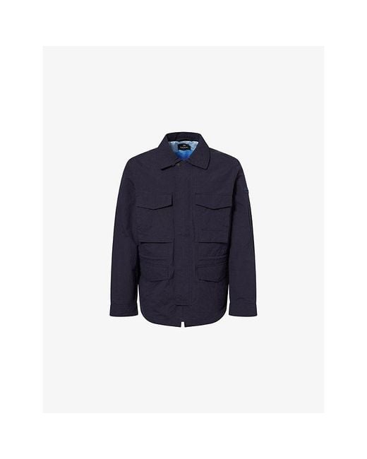 Paul Smith Blue Field Regular-Fit Woven Jacket for men