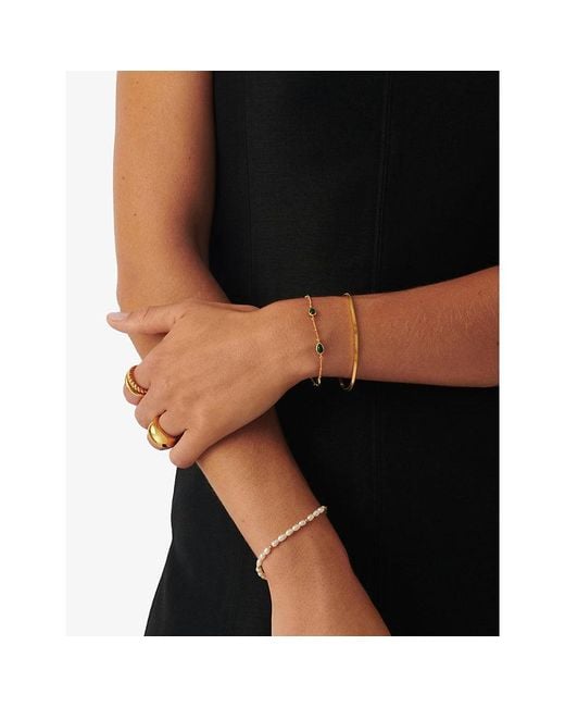 Missoma Metallic Magma Gemstone 18Ct Vermeil And Malachite Bracelet