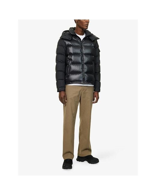 Moncler Black Maya Padded Nylon-Down Jacket for men