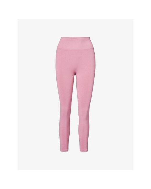 ADANOLA Pink Seamless Regular Gym Leggings
