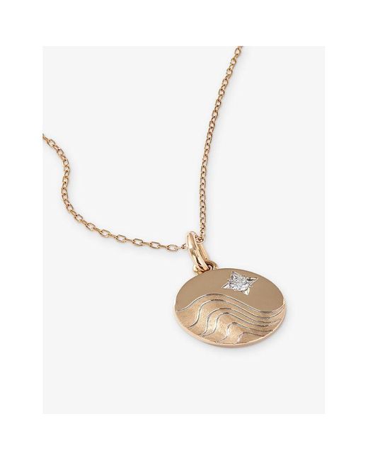La Maison Du Couturier White Skydiamond Elemental Water 14Ct And 0.068Ct Lab-Grown Diamond Pendant Necklace