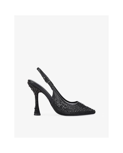 KG by Kurt Geiger Black Aria Gem Woven Heeled Courts