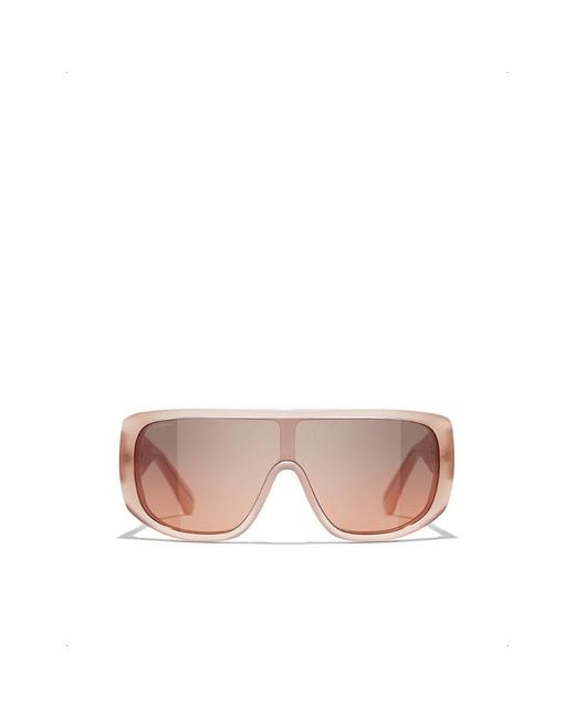 Chanel Pink Shield Sunglasses