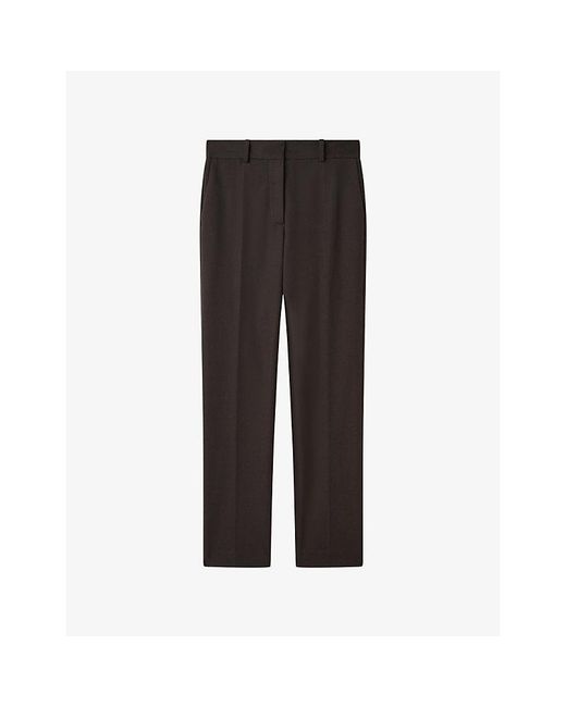 Joseph Black Coleman Slim-Fit Straight-Leg Stretch-Gabardine Trousers