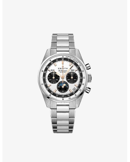 Zenith White Unisex 03.3400.3610/38.m3200 Chronomaster Original Triple Calendar Stainless-steel Automatic Watch