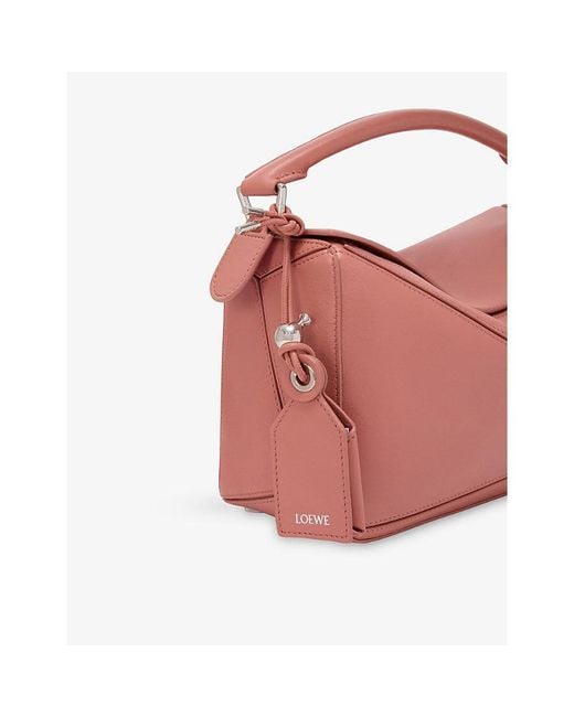 Loewe Pink Puzzle Small Leather Top-Handle Bag