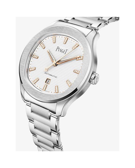 Piaget Metallic Polo Stainless-Steel And 0.07Ct Diamond Automatic Watch 36Mm