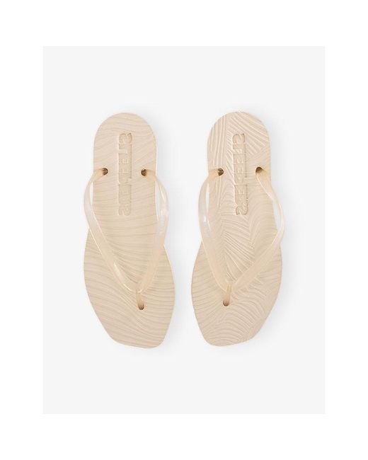 Sleeper Natural Square-Toe Rubber Flip-Flops
