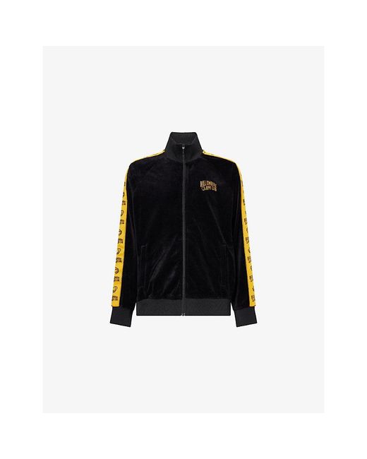 BBCICECREAM Black Logo-Printed Trim Regular-Fit Velour Tracksuit Top for men