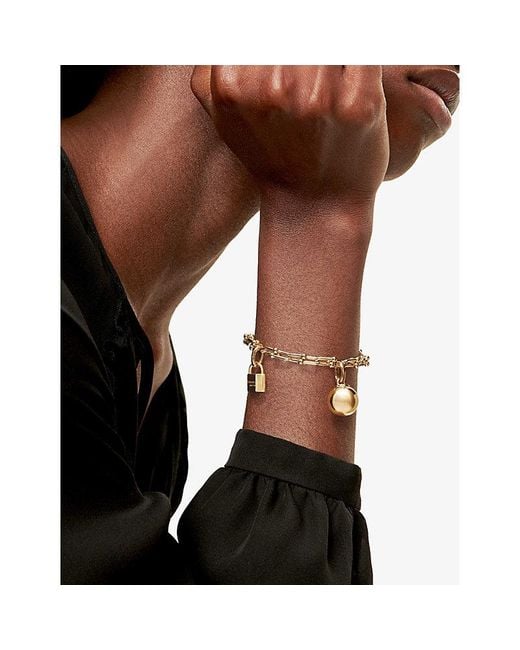 Tiffany & Co Metallic Tiffany Hardwear Small Single Wrap 18Ct- Bracelet