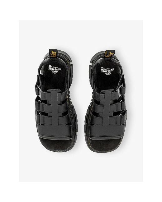 Dr. Martens Black Mattison Leather Sandals